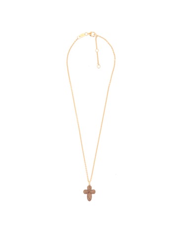 Pesavento Necklace - Yellow World in 925% Silver with Yellow Flower Cross Nard - 0