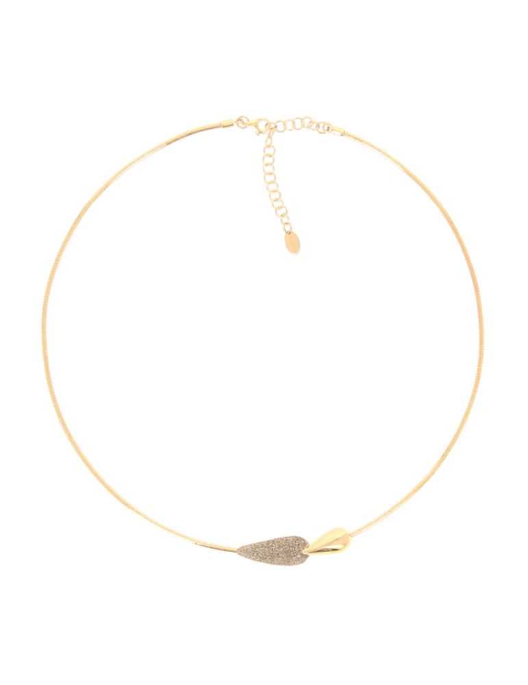 Collana Pesavento - Giallo Mondo in Argento 925% Dorato Goccia con Polvere Giallo Nard - 0