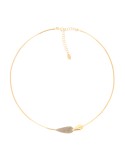 Pesavento Necklace - Yellow World in 925% Gold-Plated Silver Drop with Yellow Nardò Dust - 0