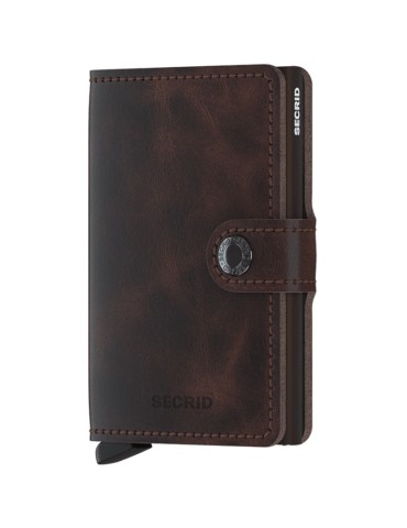 Secrid Wallet - Vintage - Chocolate Leather - Button-8718215281269