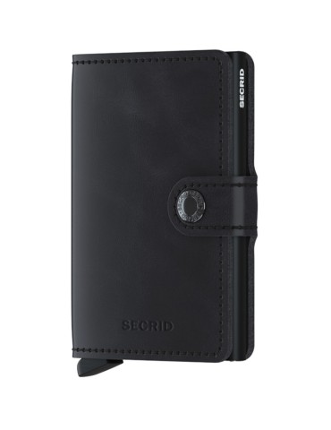 Secrid Wallet - Vintage - Black Leather - Button and Key - 8718215282020
