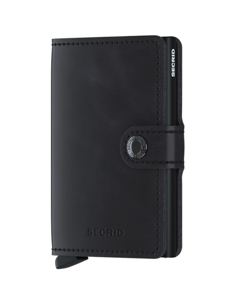 Secrid Wallet - Vintage - Black Leather - Button and Key - 8718215282020