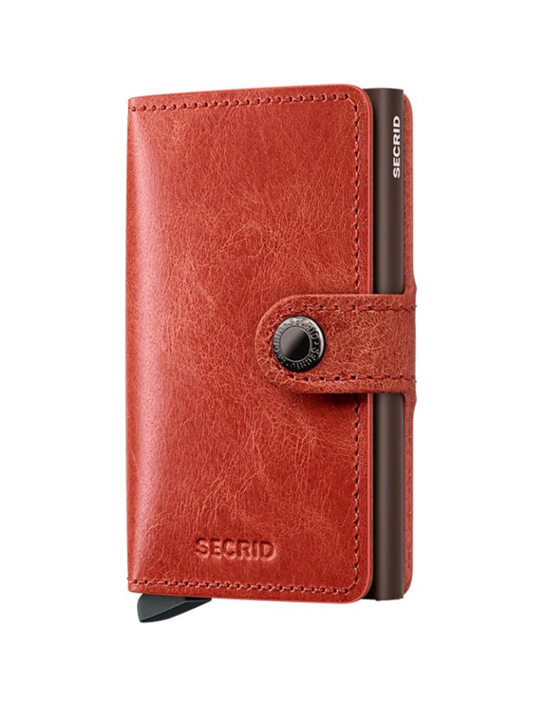 Portafoglio Secrid - Pelle Arancione - Bottone e Tasto - 8718215284765