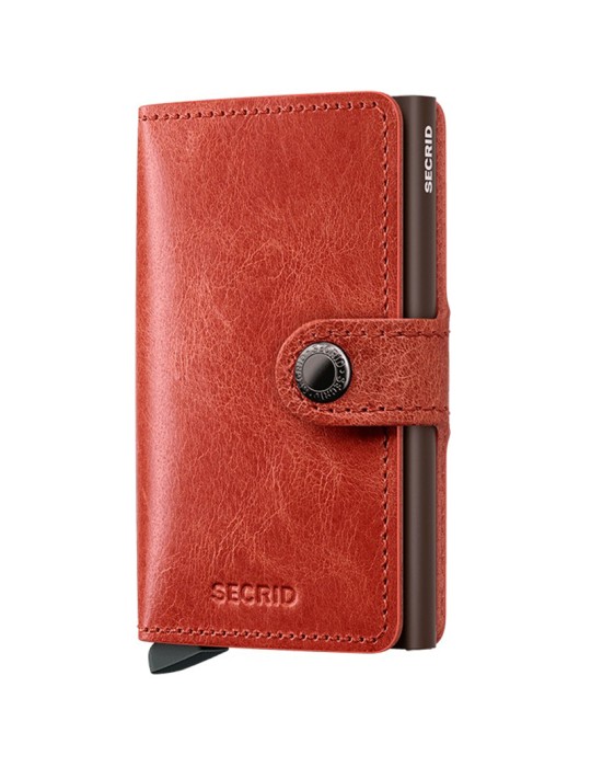 Portafoglio Secrid - Pelle Arancione - Bottone e Tasto - 8718215284765
