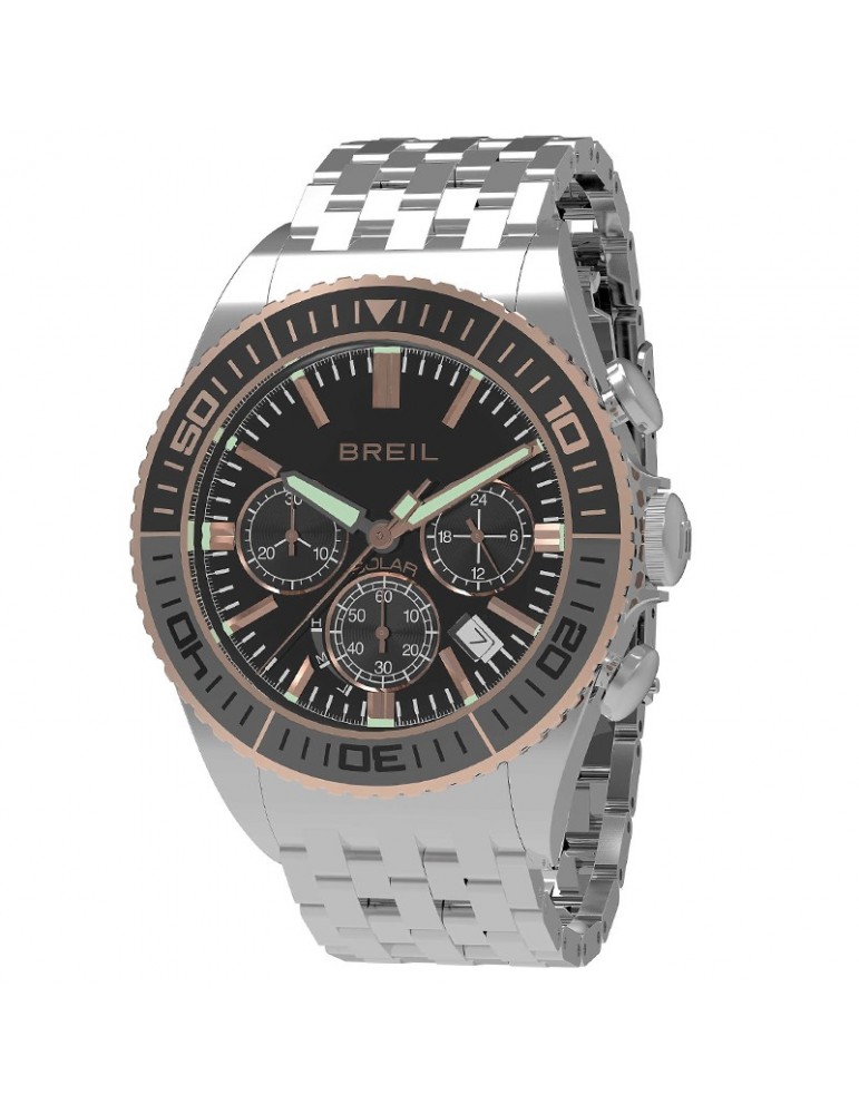 Orologio Breil Uomo-Manta 1970-Cronografo e Datario 44mm Nero-TW1821