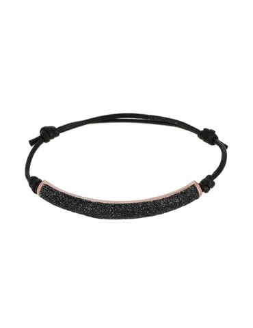 Bracciale Pesavento - Polvere di Sogni in Argento 925% Cordino Nero con Polvere Nera - 0