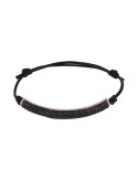 Pesavento Bracelet - Polvere di Sogni in 925% Silver with Black Cord and Black Powder - 0
