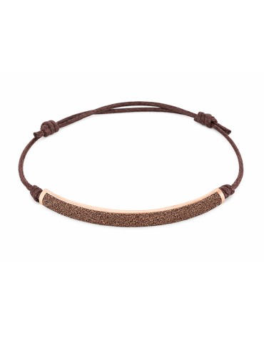 Bracciale Pesavento - Polvere di Sogni in Argento 925% Cordino Marrone con Polvere Bronzo - 0