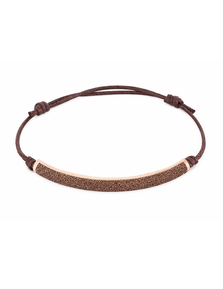 Pesavento Bracelet - Polvere di Sogni in 925% Silver Brown Cord with Bronze Dust - 0