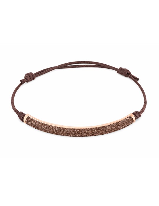Pesavento Bracelet - Polvere di Sogni in 925% Silver Brown Cord with Bronze Dust - 0