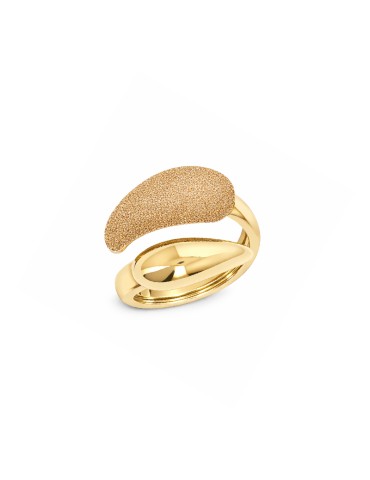 Anello Pesavento - Polvere di Sogni in Argento 925% Dorato Goccia con Polvere Giallo Nard - 0
