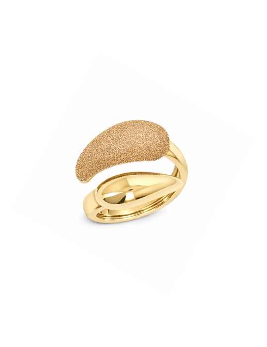Anello Pesavento - Polvere di Sogni in Argento 925% Dorato Goccia con Polvere Giallo Nard - 0