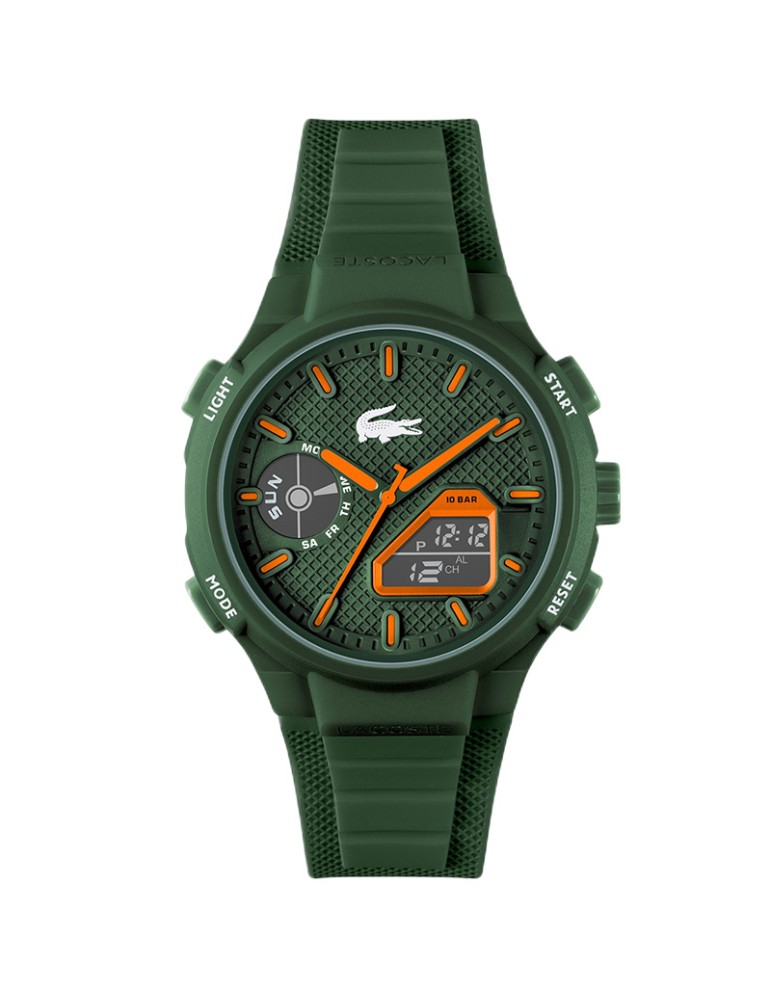 Lacoste Watch - Digital Display - Green and Orange -45mm-2011367