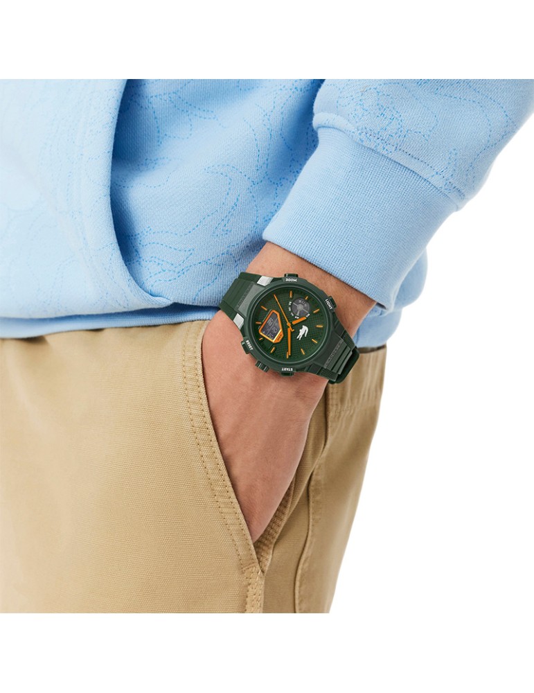 Lacoste Watch - Digital Display - Green and Orange -45mm-2011367