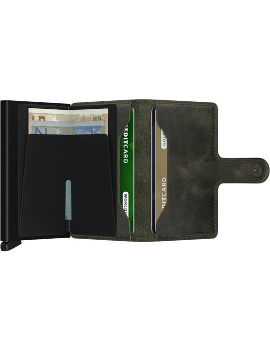 Secrid Wallet - Vintage - Black Olive - Button and Key - 8718215285946
