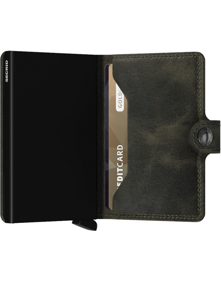Secrid Wallet - Vintage - Black Olive - Button and Key - 8718215285946