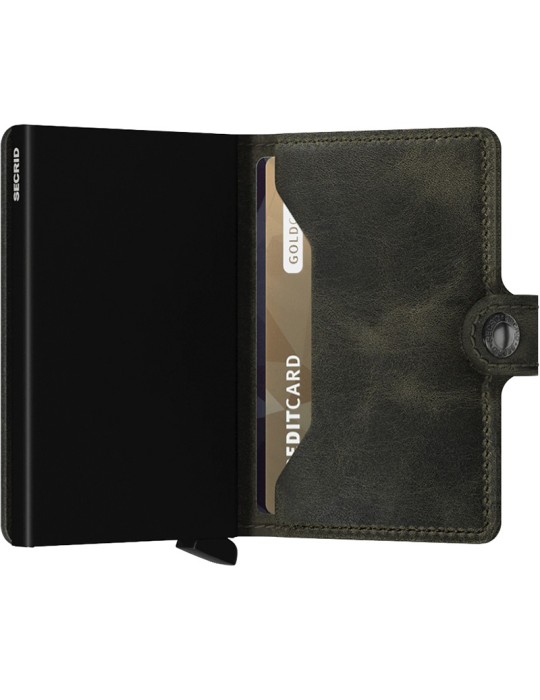 Secrid Wallet - Vintage - Black Olive - Button and Key - 8718215285946