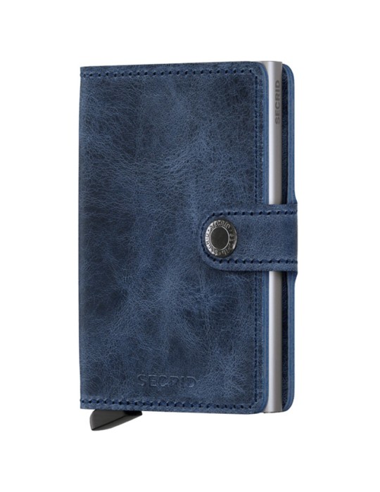 Portafoglio Secrid - Pelle Blu - Bottone e Tasto - 8718215286530