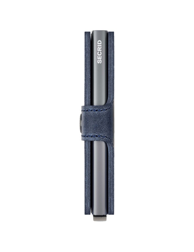 Portafoglio Secrid - Pelle Blu - Bottone e Tasto - 8718215286530