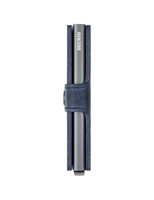Portafoglio Secrid - Pelle Blu - Bottone e Tasto - 8718215286530