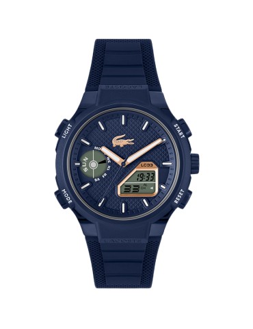 Lacoste Watch - Digital Display - Blue and Rose Gold - 45mm - 2011434