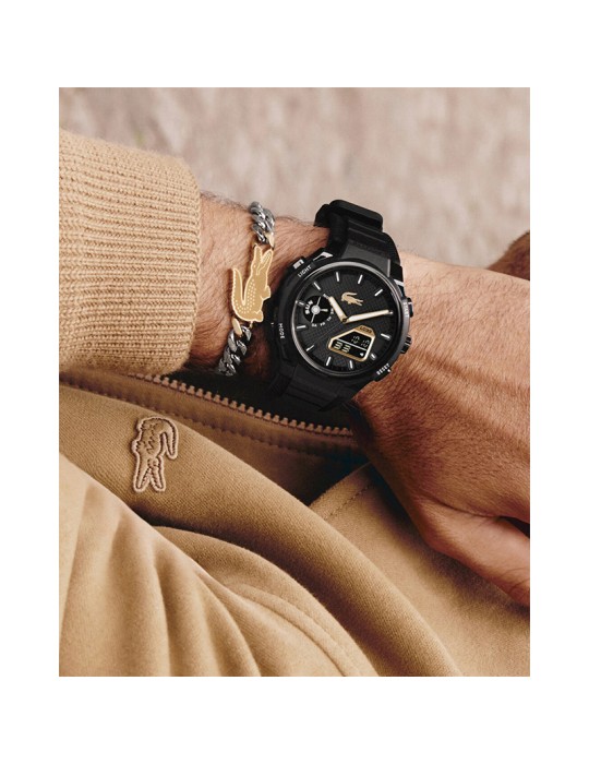 Lacoste Watch - LC33 - Black and Gold Digital Display -45mm-2011435