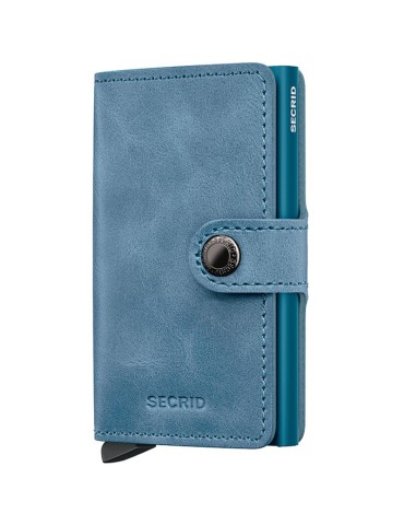 Secrid Wallet - Teal Blue Leather - Button and Key - 08721077500461