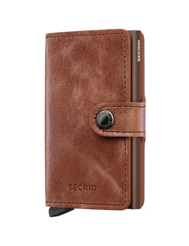 Secrid Wallet - Cognac Brown Leather - Button and Key - 8721077500669