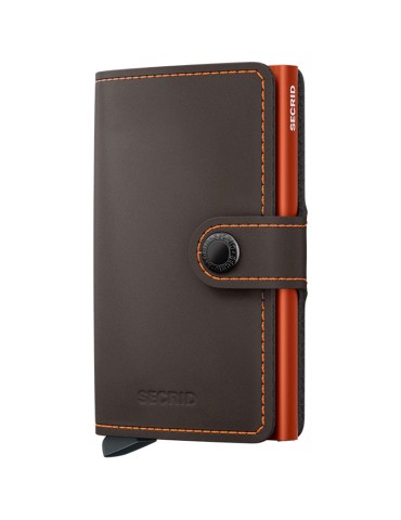Secrid Miniwallet - Truffle and Orange - Button and Key - 8718215284826