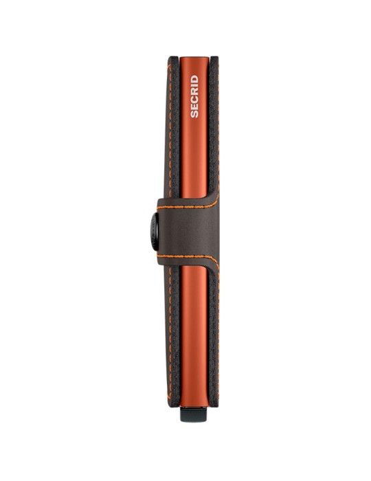 Secrid Miniwallet - Truffle and Orange - Button and Key - 8718215284826