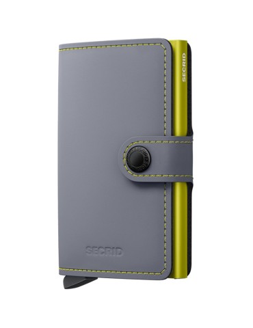 Portafoglio Secrid - Grigio e Lime-Opaco-Bottone e Tasto-8721077500911