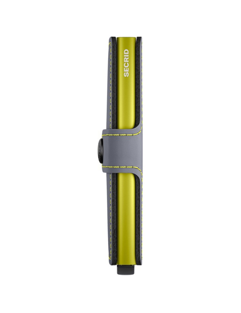 Portafoglio Secrid - Grigio e Lime-Opaco-Bottone e Tasto-8721077500911