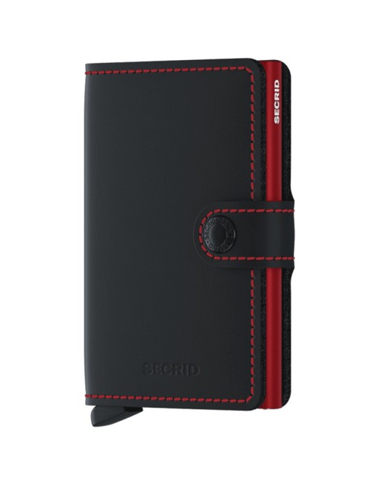 Secrid Miniwallet - Matte Black and Red - Button and Key-8718215287247