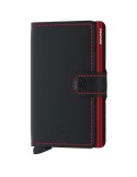 Secrid Miniwallet - Nero Opaco e Rosso - Bottone e Tasto-8718215287247
