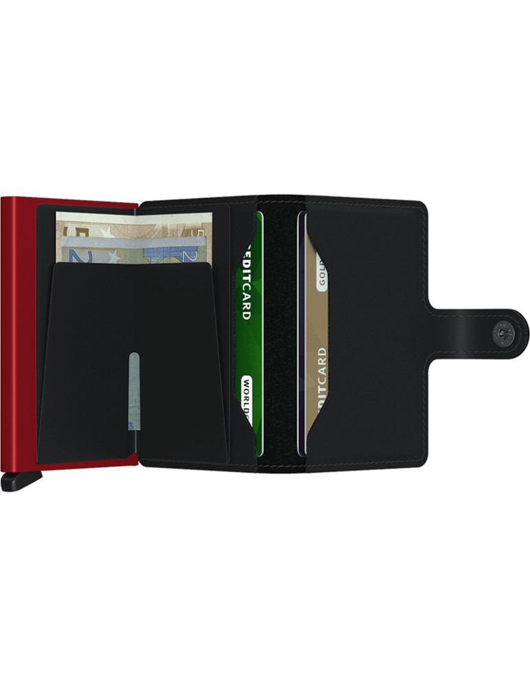 Secrid Miniwallet - Matte Black and Red - Button and Key-8718215287247