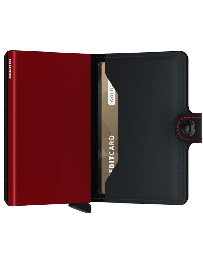 Secrid Miniwallet - Matte Black and Red - Button and Key-8718215287247