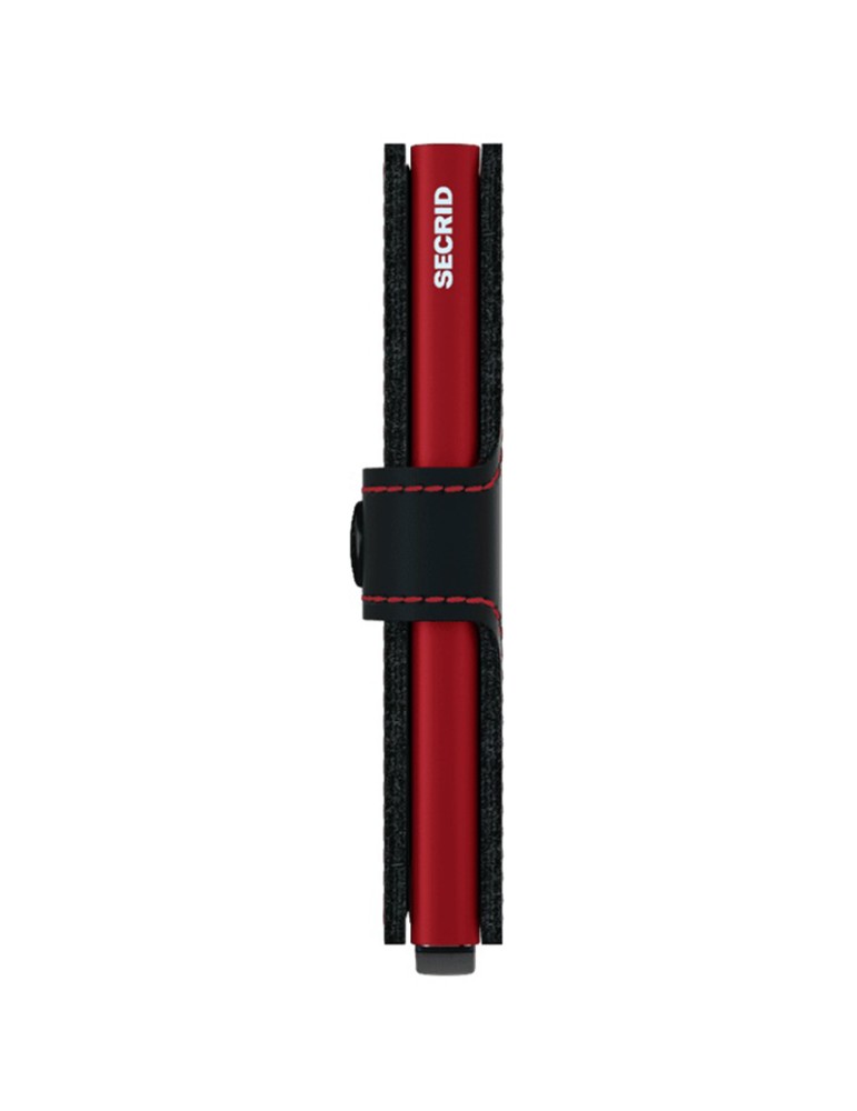 Secrid Miniwallet - Nero Opaco e Rosso - Bottone e Tasto-8718215287247