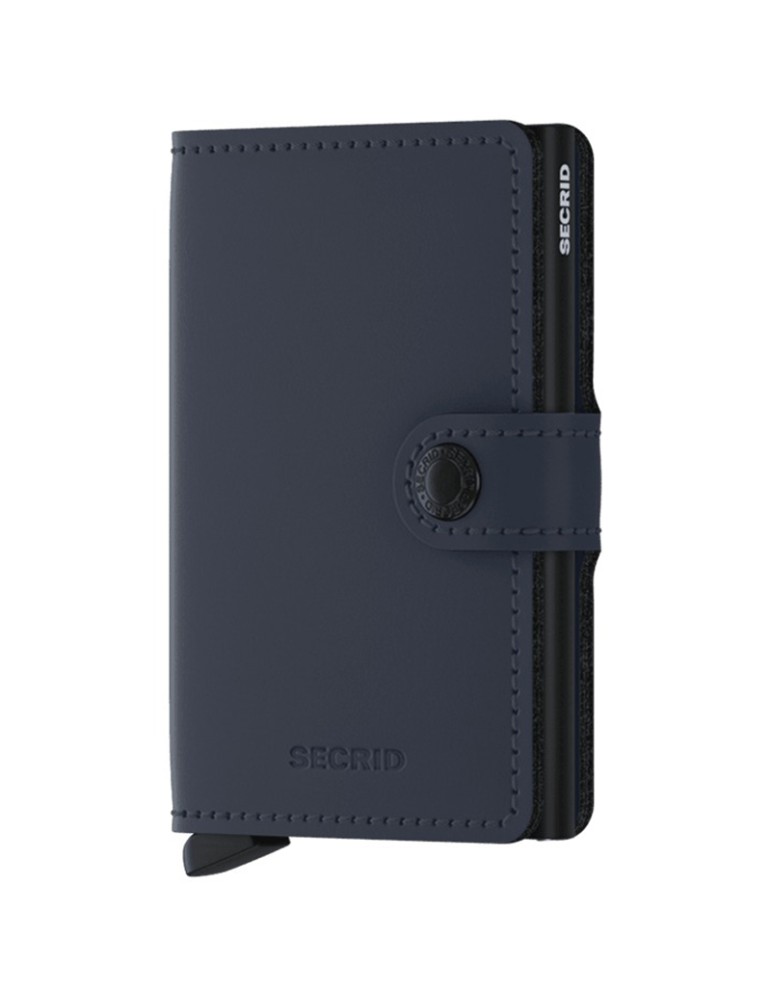 Secrid Miniwallet-Blu Notte Opaco-Nero-Bottone e Tasto-8718215287292