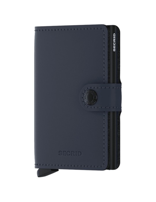 Secrid Miniwallet-Blu Notte Opaco-Nero-Bottone e Tasto-8718215287292