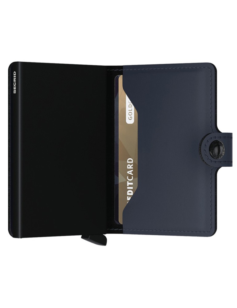 Secrid Miniwallet-Blu Notte Opaco-Nero-Bottone e Tasto-8718215287292