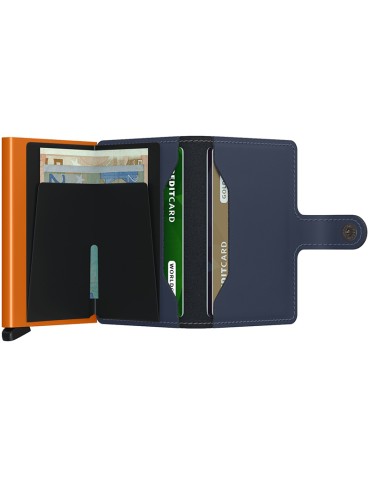 Secrid Miniwallet - Midnight Blue - Orange - Button and Key - 8718215289005 2