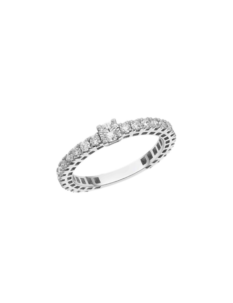 Anello Crieri - Firmamento in Oro Bianco 18 Carati con Diamanti Bianchi 0,95 ct - Misura 14 - 0