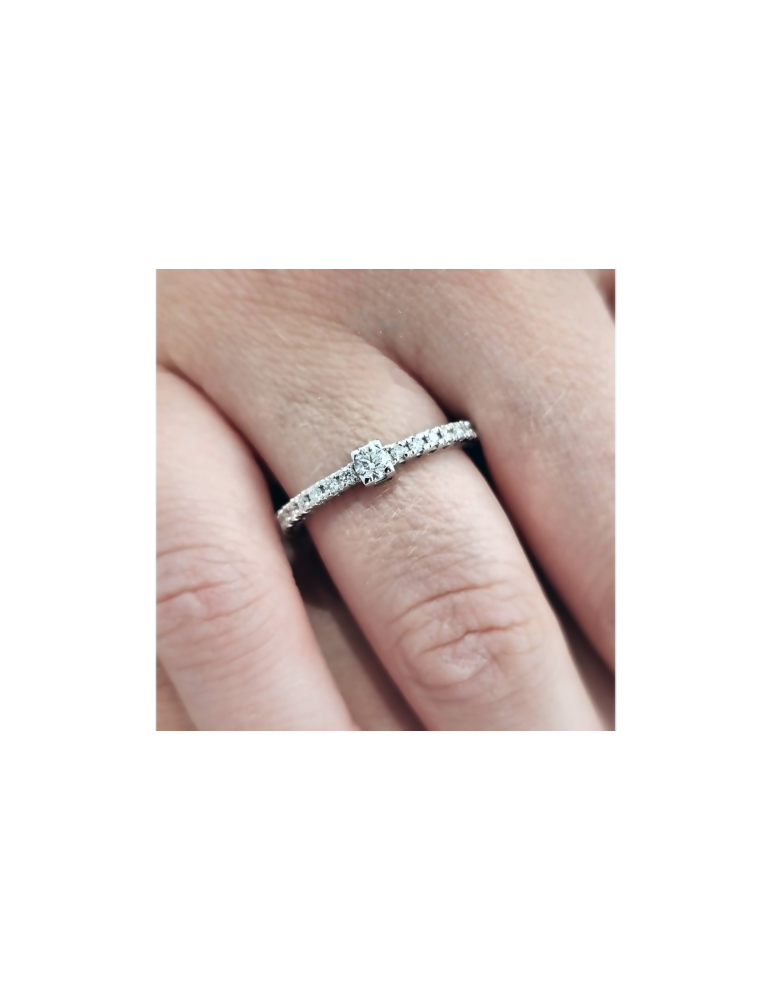 Anello Crieri - Firmamento in Oro Bianco 18 Carati con Diamanti Bianchi 0,95 ct - Misura 14 - 0