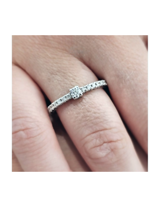 Crieri Ring - Firmamento in 18K White Gold with 0.95 ct White Diamonds - Size 14 - 0
