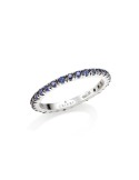 Anello Veretta Crieri - Aeterna in Oro Bianco 18 Carati con Zaffiri Blu 0,75 ct - 0