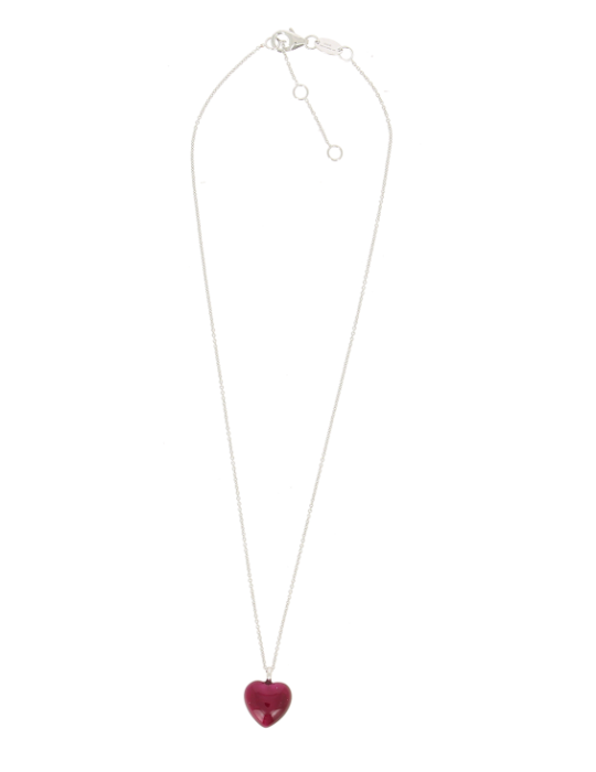 Collana Pesavento - Brio in Argento 925% con Pendente Cuore Smalto Bordeaux - 0