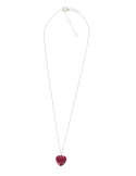 Pesavento - Brio Necklace in 925% Silver with Bordeaux Enamel Heart Pendant - 0