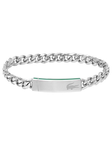 Lacoste Bracelet - Baseline - Chain-Steel-Central Plate-2040081