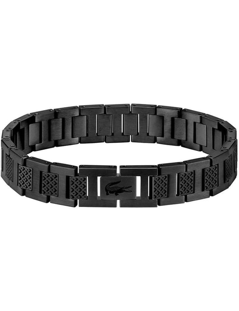 Bracciale Lacoste - Metropole - Acciaio Nero - Coccodrillo - 2040119