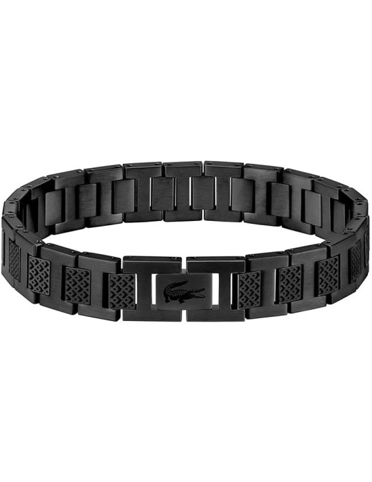 Bracciale Lacoste - Metropole - Acciaio Nero - Coccodrillo - 2040119